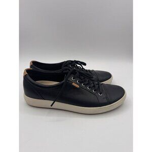 Ecco Sneakers Soft 7 Low Womens Size 9-9.5 Black Casual Walking Lace Up Shoes